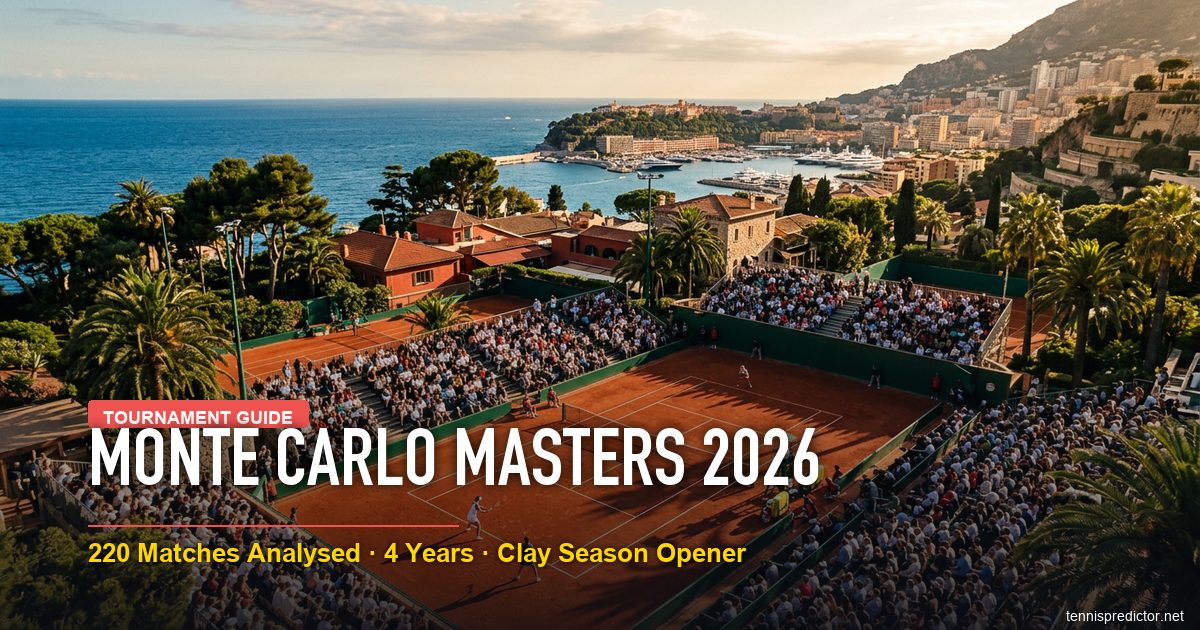 Aerial view of Monte Carlo Country Club clay court with Mediterranean sea backdrop