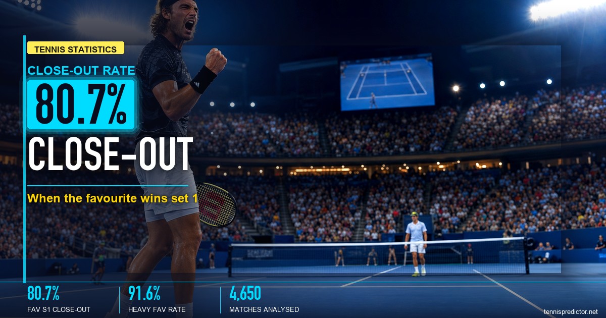 Tennis player celebrating on a packed blue hard court at night after winning a point
