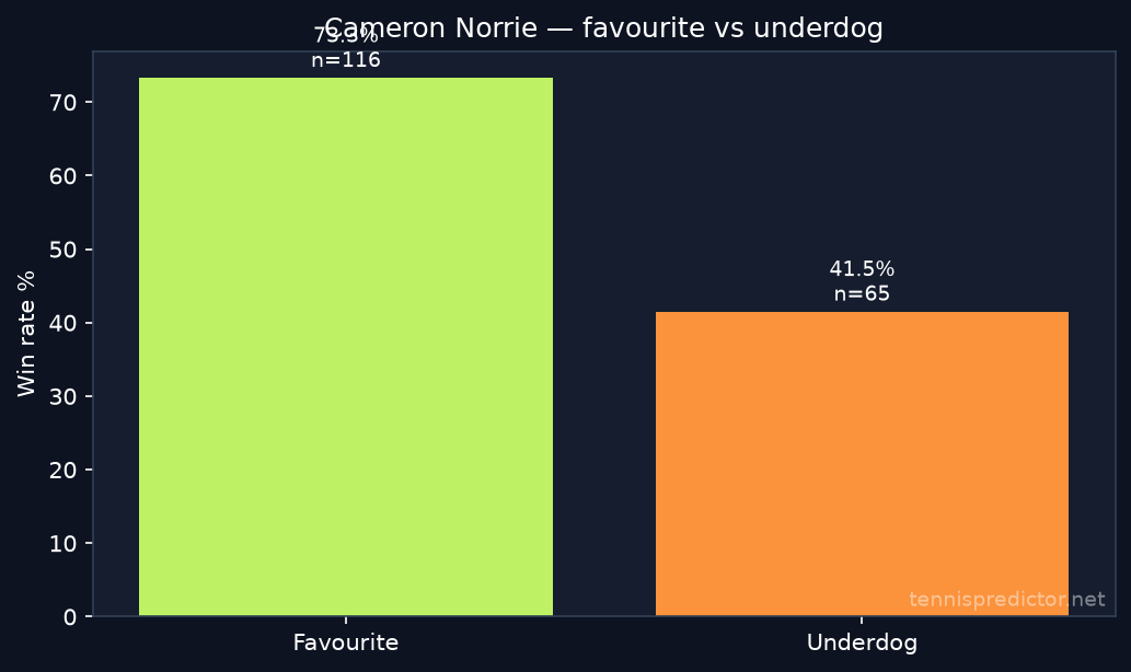 Cameron Norrie favourite vs underdog